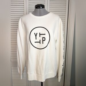 YOUTH TO THE PEOPLE White Sweater Logo Size L